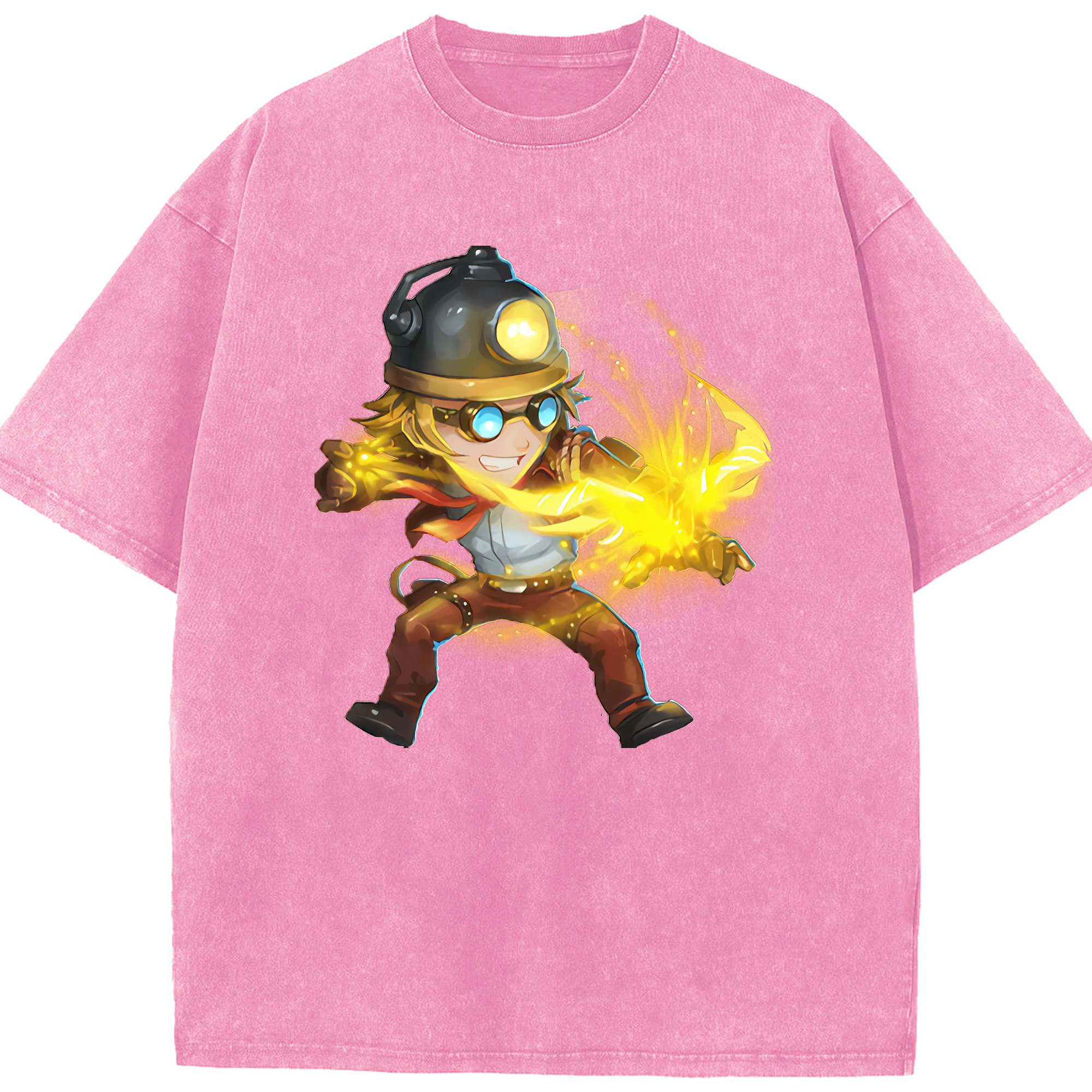 リーグ・オブ・レジェンド League of Legends LOL 綿100% ヴィンテージ風 半袖Tシャツ（フロントプリント）